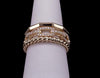 Stax Three Row Ring 18K Yellow Gold with Diamonds, 9.2mm