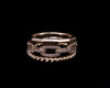 Stax Three Row Ring 18K Yellow Gold with Diamonds, 9.2mm