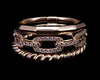 Stax Three Row Ring 18K Yellow Gold with Diamonds, 9.2mm