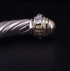 David Yurman Dome Cable Cuff Bracelet in Silver925  & 18K Yellow Gold 7mm