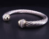 David Yurman Dome Cable Cuff Bracelet in Silver925  & 18K Yellow Gold 7mm