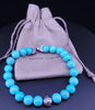 David Yurman  Men's Spiritual Bead Bracelet Turquoise with Wave Silver