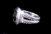 David Yurman Sterling Silver  Albion Amethyst Ring size 8
