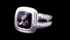 David Yurman Sterling Silver  Albion Amethyst Ring size 8