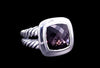 David Yurman Sterling Silver  Albion Amethyst Ring size 8