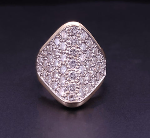 Women 14K Yellow Gold Diamond Ring