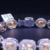 Natural fancy Yellow  Diamond Bracelet 18K White Gold