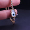 Hamza & Evil Eye Bracelet with Diamonds in 18K Yellow Gold