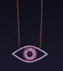 Evil Eye Necklace with Diamond & Ruby