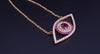 Evil Eye Necklace with Diamond & Ruby