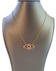 Evil Eye Necklace with Diamond & Ruby