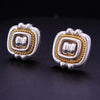 Tiffany & Co VINTAGE RARE Silver 18K Gold Rope Square Earrings