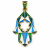 Custom Made Hamza Pendant in 14K Yellow Gold - We Have 9 Different Colors