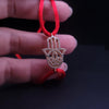 Hamza String Bracelet in 14K Yellow Gold with Diamonds