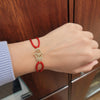 Hamza String Bracelet in 14K Yellow Gold with Diamonds