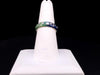 VINTAGE 18K HIDALGO DIAMOND MOON STARS BLUE ENAMEL WEDDING BAND RING