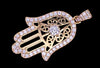 Custome Made Hamza  Pendant in 14K Yellow Gold with Diamonds