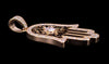 Custome Made Hamza  Pendant in 14K Yellow Gold with Diamonds