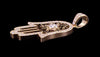 Custome Made Hamza  Pendant in 14K Yellow Gold with Diamonds