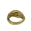 Vintage Hammerman Brothers Diamond Ruby Dome Yellow Gold Ring