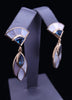 KBN Earrings in 18K Yellow Gold and London Blue Topaz & Pearl Earrings