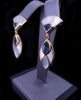 KBN Earrings in 18K Yellow Gold and London Blue Topaz & Pearl Earrings