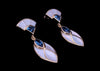 KBN Earrings in 18K Yellow Gold and London Blue Topaz & Pearl Earrings