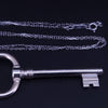 Tiffany & Co Silver Oval Key Necklace Pendant Charm Chain 18''
