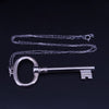 Tiffany & Co Silver Oval Key Necklace Pendant Charm Chain 18''