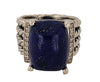 David Yurman Petite Wheaton Ring with Lapis Lazuli and Diamonds