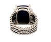 David Yurman Petite Wheaton Ring with Lapis Lazuli and Diamonds
