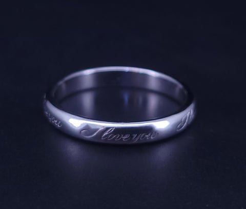 Tiffany & Co. I Love You Ring in Platinum Size 7.5