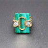 Malachite Ring in 14K Yellow Gold Size 6.5