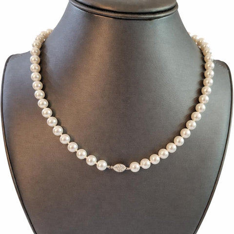 Boucheron Pearl Diamond Platinum Necklace