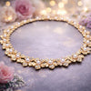 Mikimoto Boutique Heavy 18K Gold Cultured Pearl Floral Fine Diamond Necklace