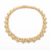 Mikimoto Boutique Heavy 18K Gold Cultured Pearl Floral Fine Diamond Necklace