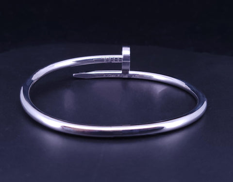 Cartier Juste Un Clou Bracelet 18K White Gold Size 17