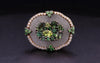 Judith Ripka large Oasis Ring with green Jade in 18K yellow Gold