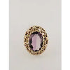 Vintage Oval Cut Amethyst Ring in 14K Yellow Gold