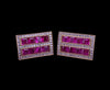 Ruby Diamond Cufflink Stud Set 14 Karat Gold