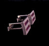 Ruby Diamond Cufflink Stud Set 14 Karat Gold