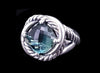 David Yurman  Infinity Prasiolite Ring Size 6.5 Sterling Silver