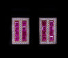 Ruby Diamond Cufflink Stud Set 14Karat Gold