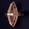 Russian Ring in 14K yellow Gold with Diamonds Size 7
