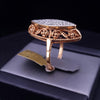 Russian Ring in 14K yellow Gold with Diamonds Size 7