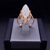 Russian Ring in 14K yellow Gold with Diamonds Size 7