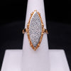 Russian Ring in 14K yellow Gold with Diamonds Size 7