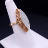 Russian Ring in 14K yellow Gold with Diamonds Size 7