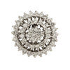 Vintage Flower Shape Diamond Ring in 14K White Gold