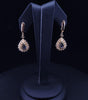 Sapphire Earrings in 14K Yellow Gold with Diamonds